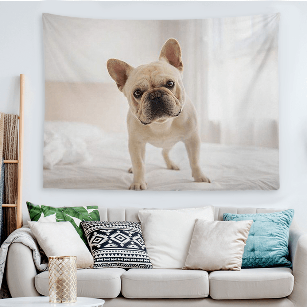 Custom Pet Photo Tapestry Short Plush Wall Decor Hanging Painting - MadeMineAU