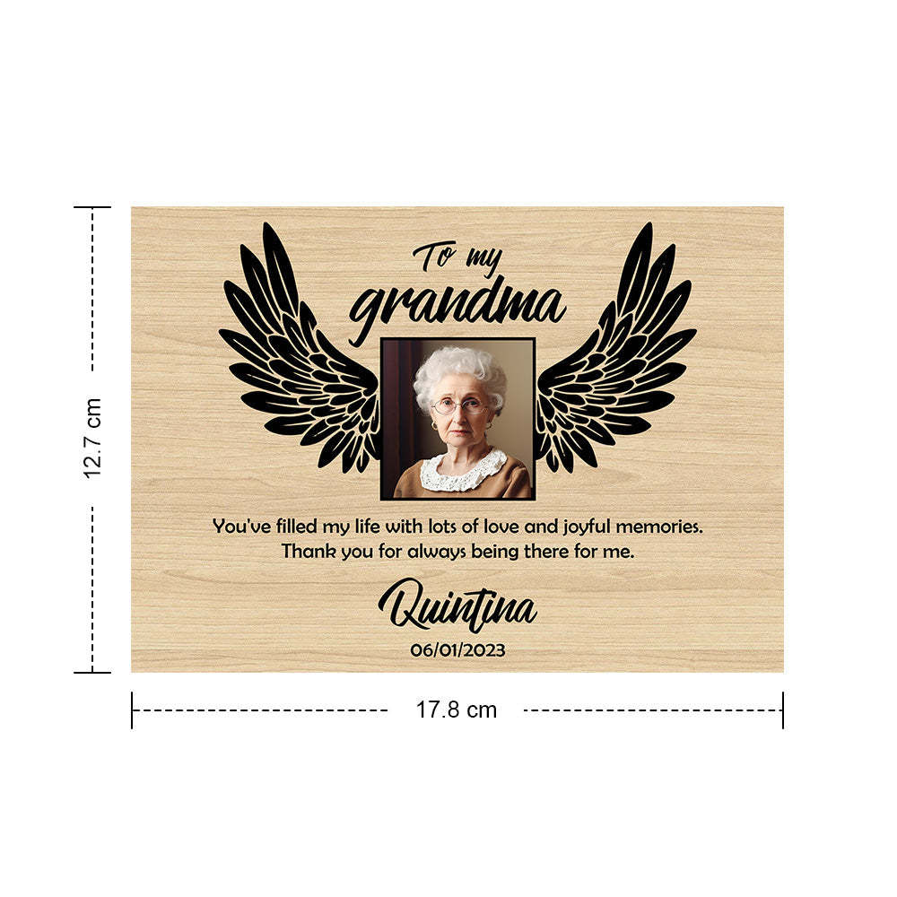 Personalized Crochet Doll Handmade Dolls Look alike Custom Photo with Memorial Card To My Grandma or Grandpa - MadeMineAU