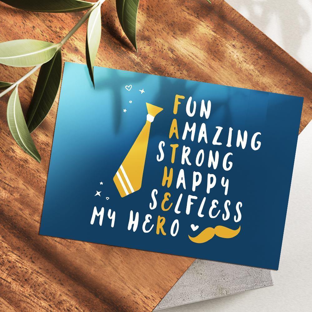 Father`s Day Greeting Cards-White - MadeMineAU