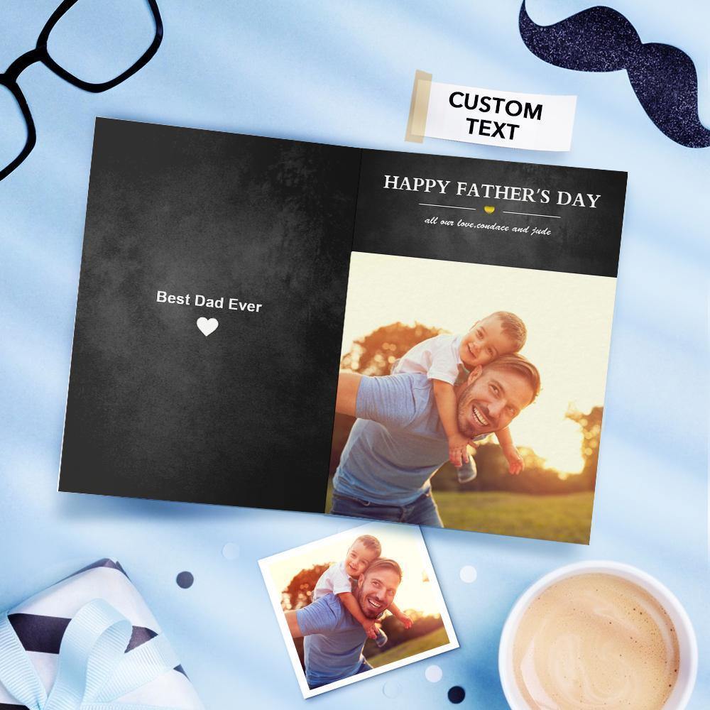 Fathers Day Gift Custom Greeting Card for Him - Best Dad Ever - MadeMineAU