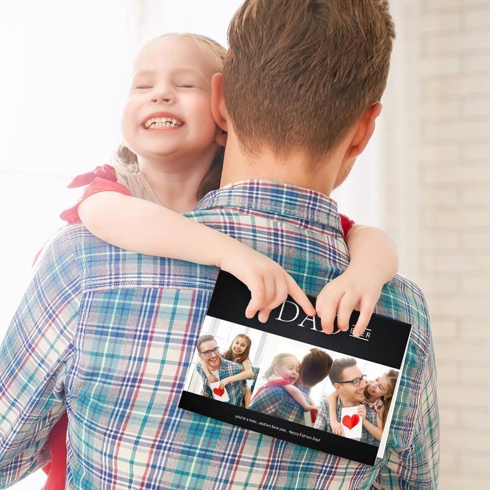 Fathers Day Gift Custom Greeting Card for Him Custom Photo Card Best Dad - MadeMineAU