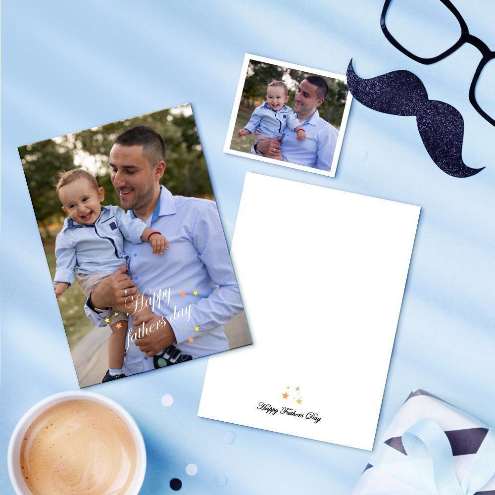 Fathers Day Gift Custom Greeting Card for Him Custom Photo Greeting Card - MadeMineAU