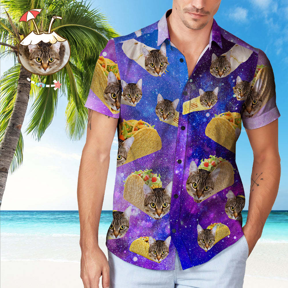 Custom Face Hawaiian Shirt Funny Food Pattern Hawaiian Shirt - MadeMineAU