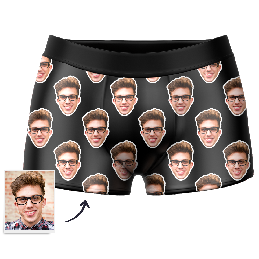 Men's Custom Colorful Face Boxer Shorts - MadeMineAU