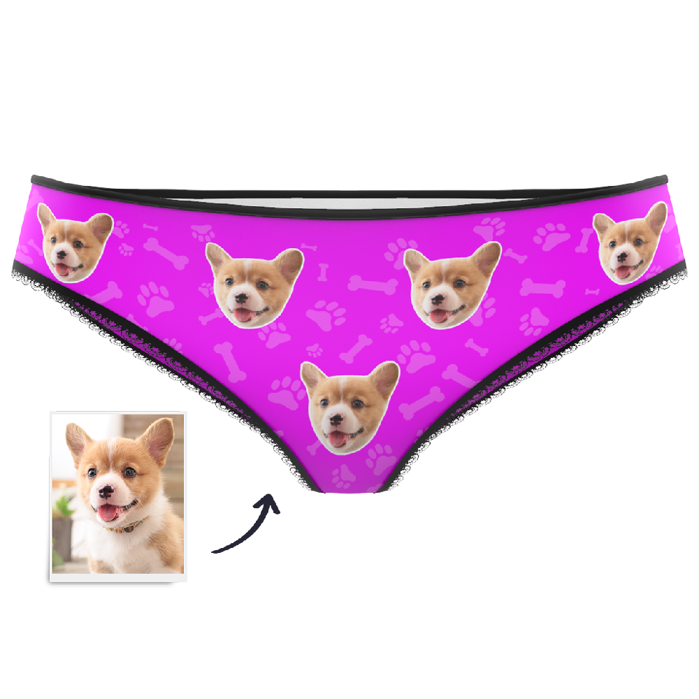 Custom Face Womens Panties-Dog Claw - MadeMineAU