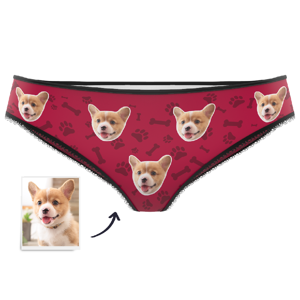 Custom Face Womens Panties-Dog Claw - MadeMineAU