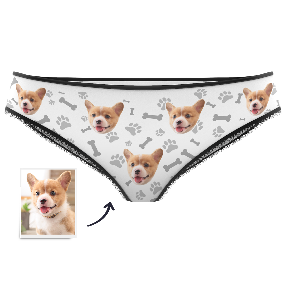 Custom Face Womens Panties-Dog Claw - MadeMineAU