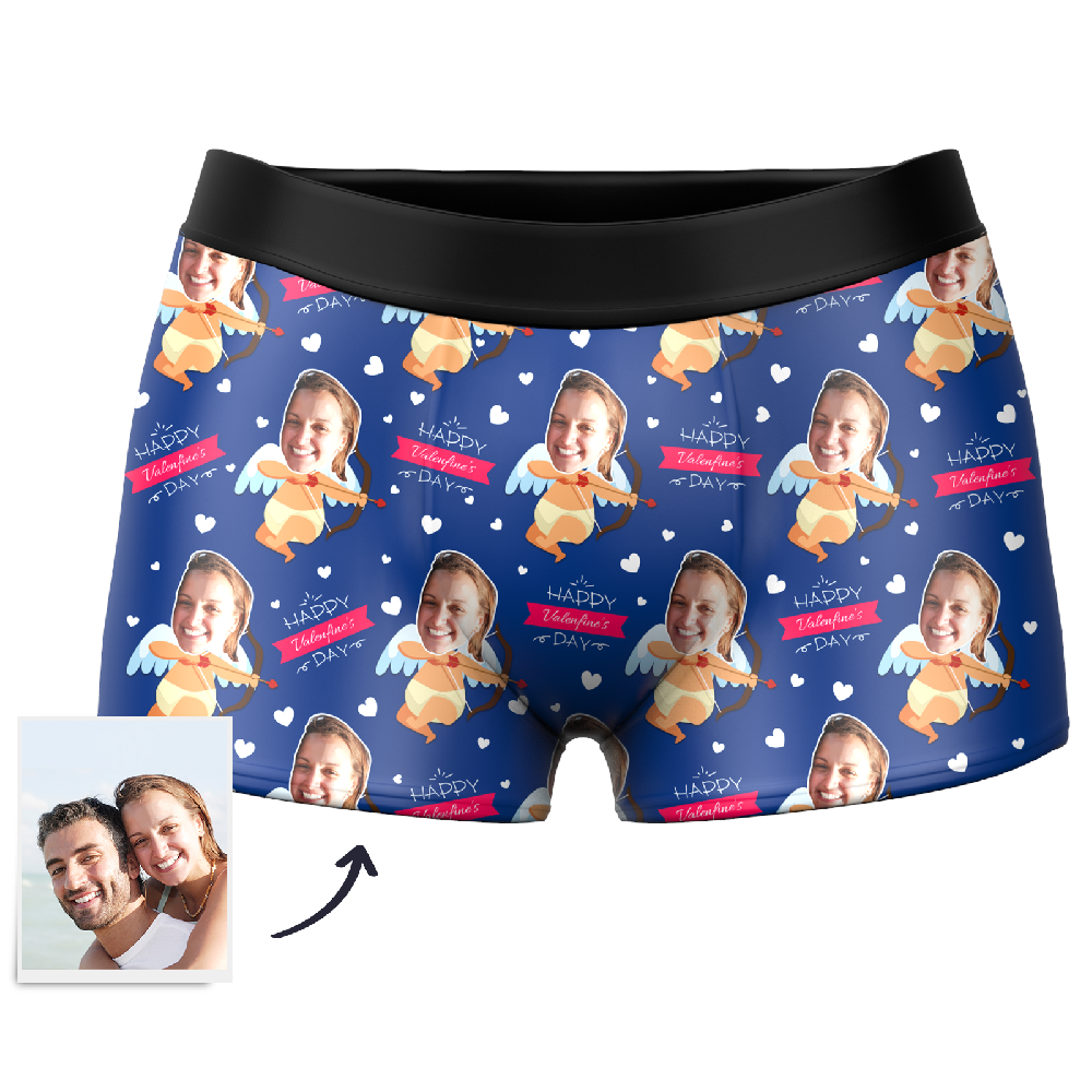 Men's Cupid Custom Face Couple Boxer - MadeMineAU