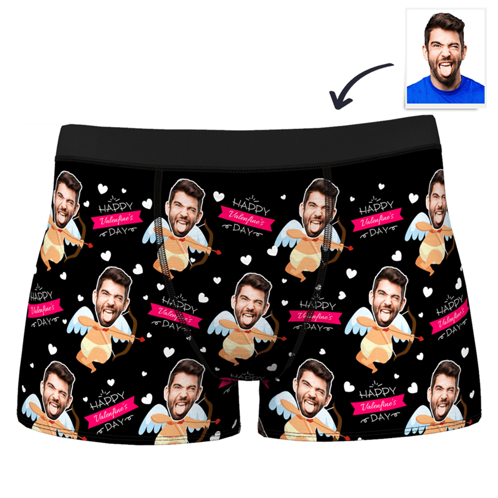 Men's Cupid Custom Face Couple Boxer - MadeMineAU