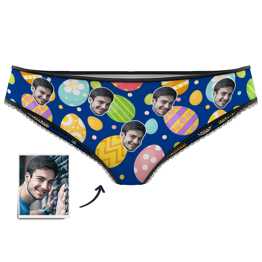 Women's Color Easter Egg Customize Face Pantie - MadeMineAU