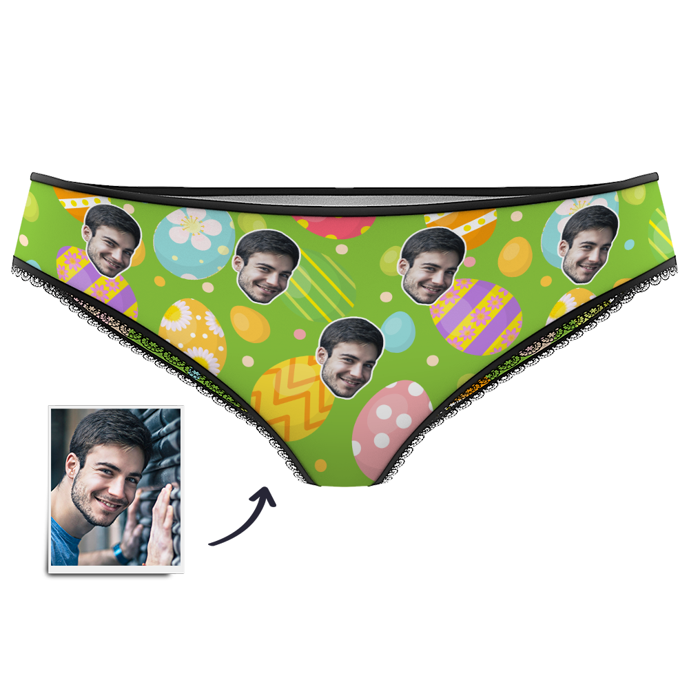 Women's Color Easter Egg Customize Face Pantie - MadeMineAU