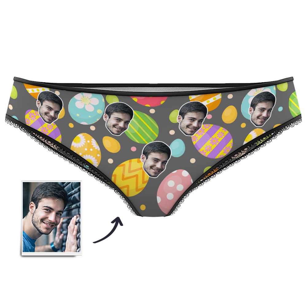 Women's Color Easter Egg Customize Face Pantie - MadeMineAU