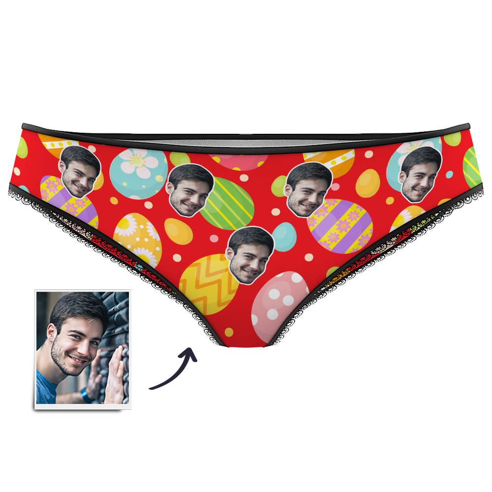 Women's Color Easter Egg Customize Face Pantie - MadeMineAU