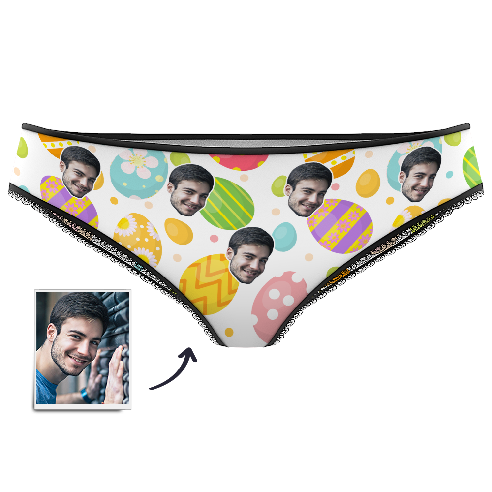 Women's Color Easter Egg Customize Face Pantie - MadeMineAU