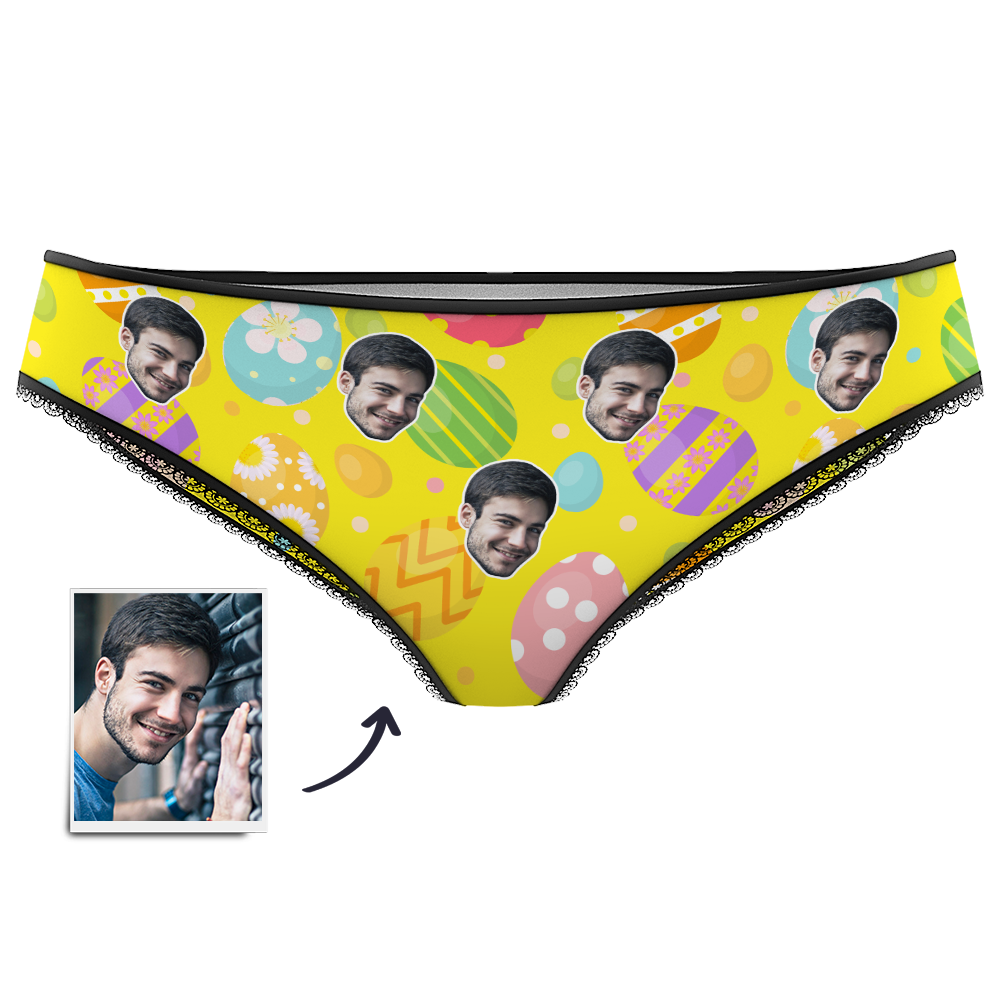 Women's Color Easter Egg Customize Face Pantie - MadeMineAU