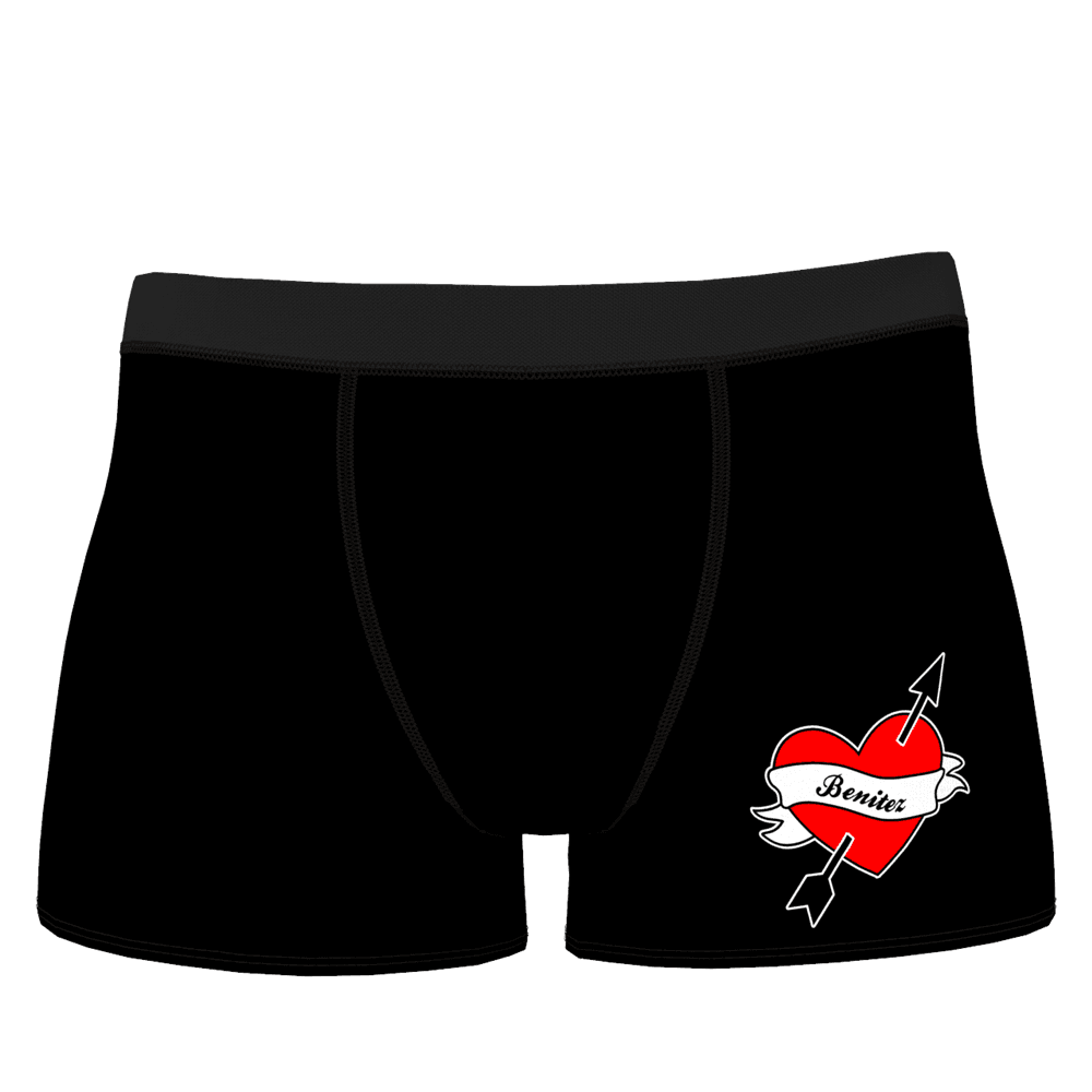 Custom Girlfriend Love Heart Shorts Boxer - MadeMineAU