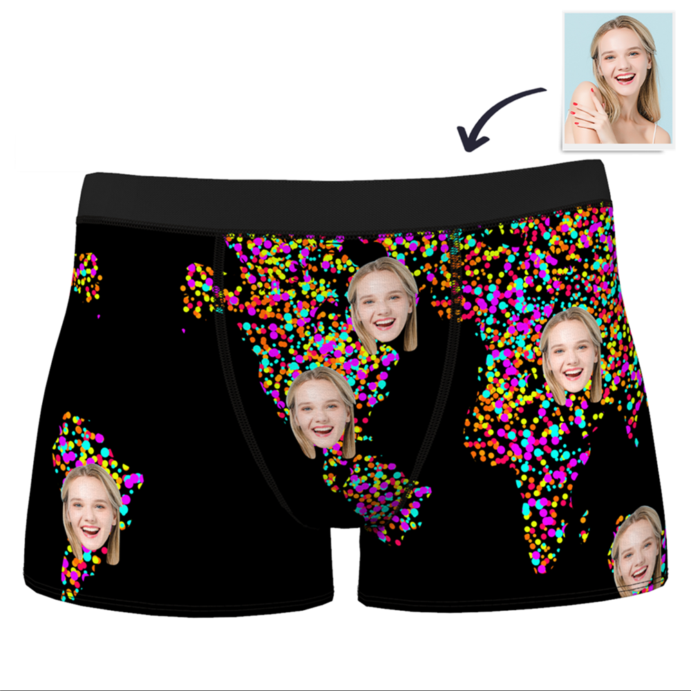 Custom Girlfriend Smiley Boxer Shorts - MadeMineAU