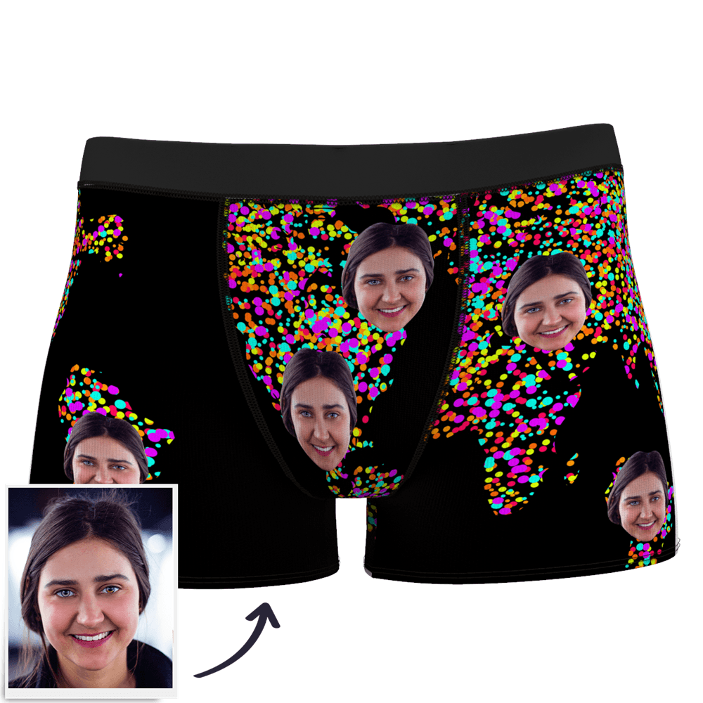 Custom Girlfriend Smiley Boxer Shorts - MadeMineAU
