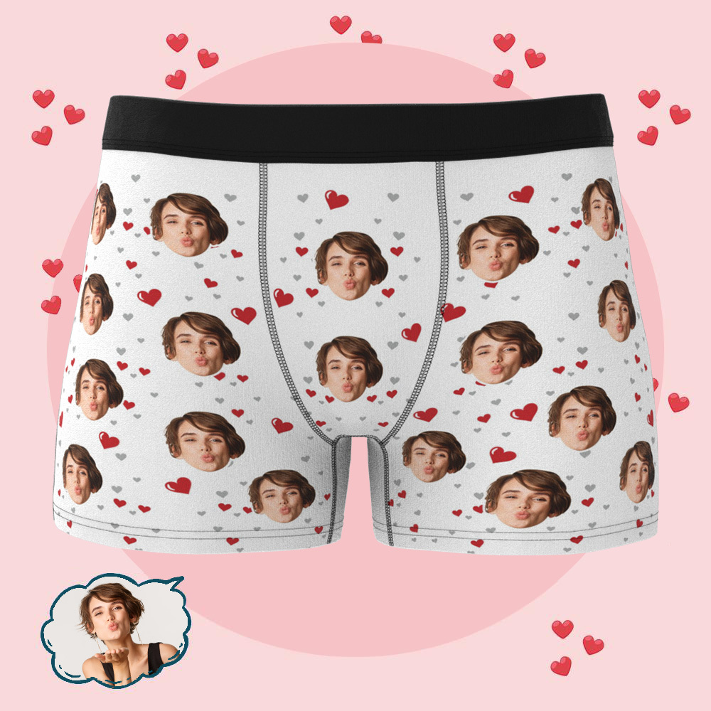 Custom Photo Underwear for Lover Personalized Photo Underwear Valentines Day Gift - MademineAU