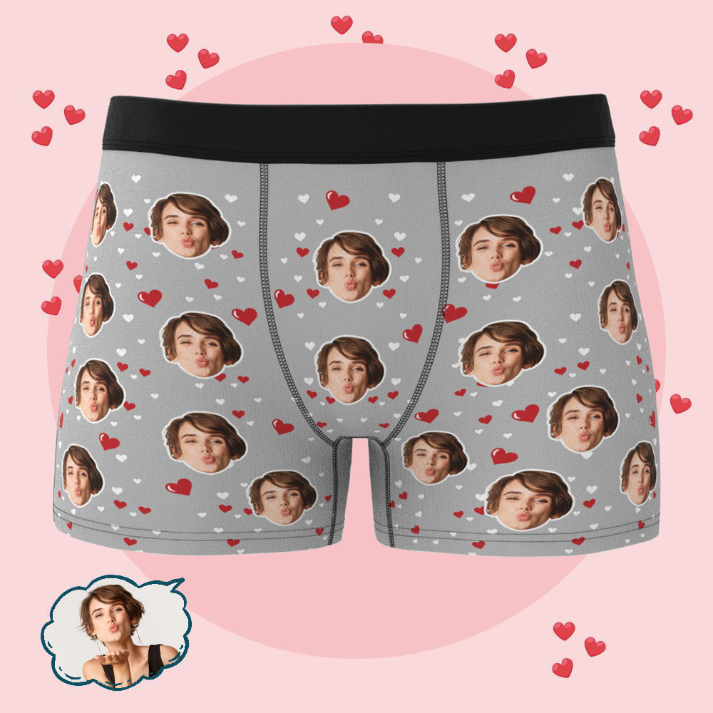 Custom Photo Underwear for Lover Personalized Photo Underwear Valentines Day Gift - MademineAU