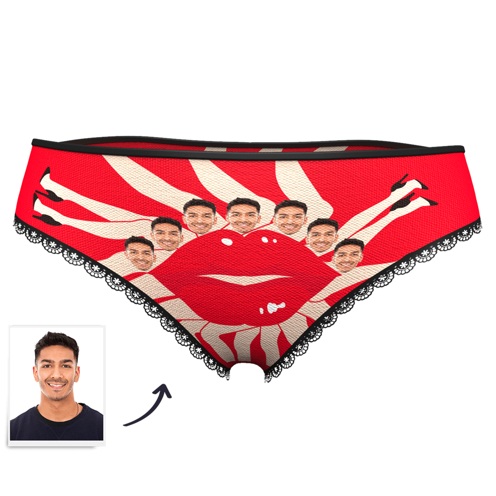 Custom Face Womens Panties Red Sexy Lip - MadeMineAU