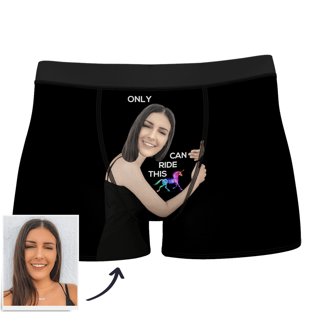 Custom Girlfriend Face Boxer Shorts - Love Hug To Him - MadeMineAU