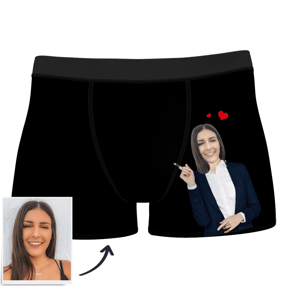 Custom Face Boxer Shorts - Love From Girlfriend - MadeMineAU