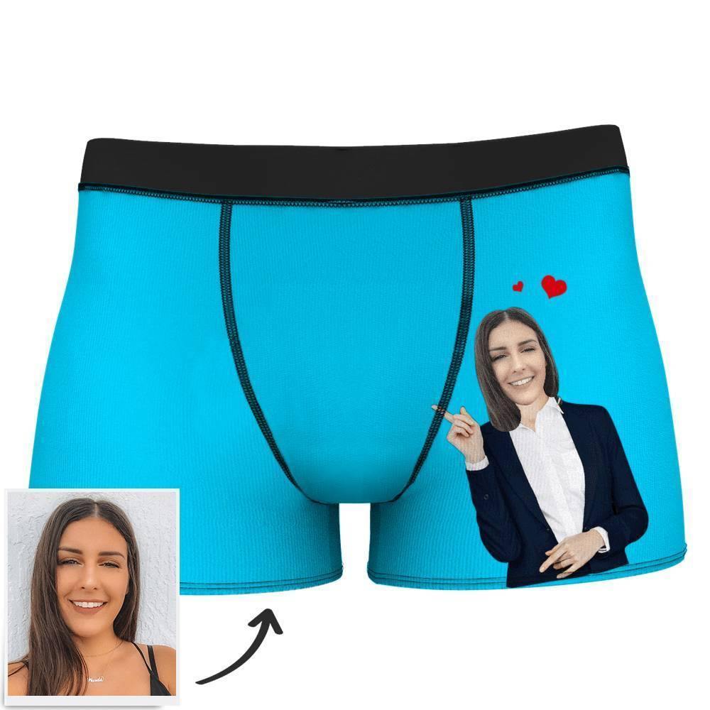 Custom Face Boxer Shorts - Love From Girlfriend - MadeMineAU