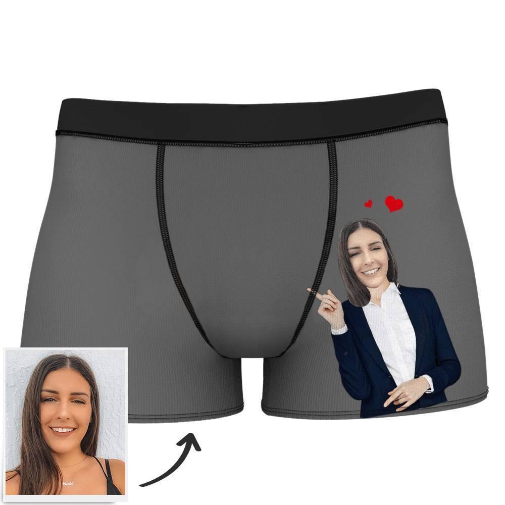 Custom Face Boxer Shorts - Love From Girlfriend - MadeMineAU