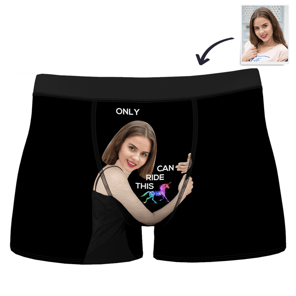 Custom Girlfriend Face Boxer Shorts - Love Hug To Him - MadeMineAU