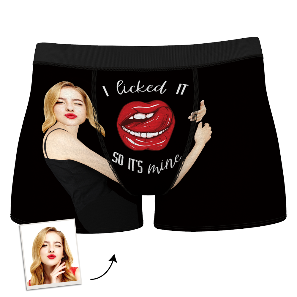 Valentine's Gift Custom Boxer Shorts - I Licked It