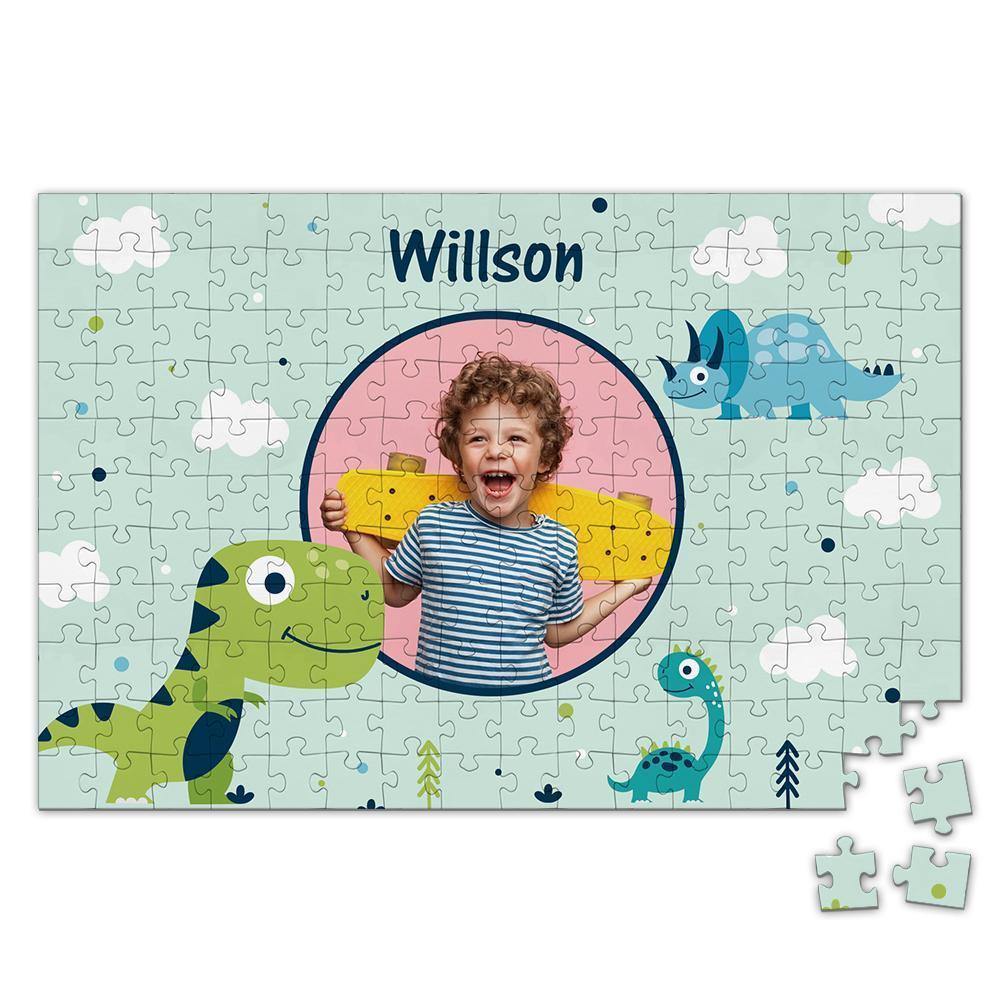 Personalized Photo Jigsaw Puzzle Cartoon Dinosaur - 35-500 pieces - MadeMineAU