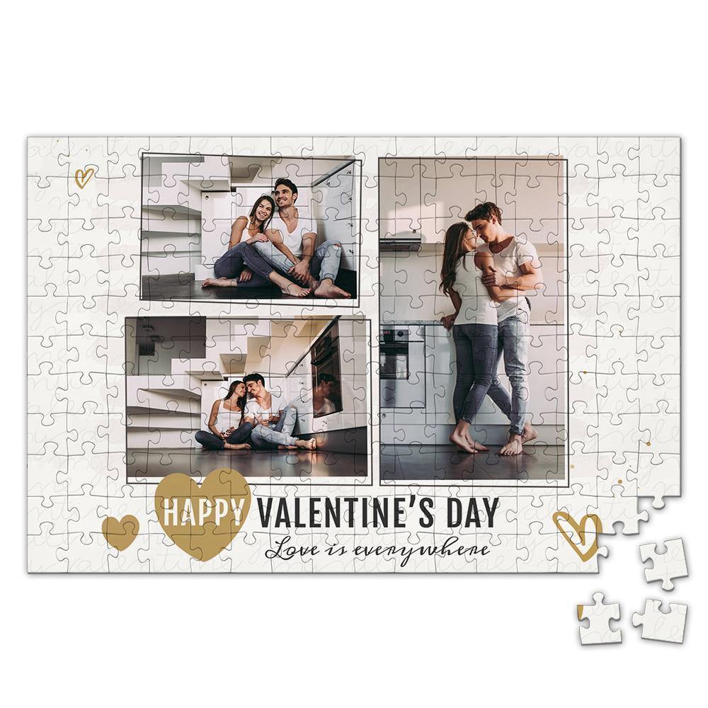 Personalized Photo Jigsaw Puzzle Love Is Everywhere Valentine's Day Gift - 35-500 pieces - MadeMineAU