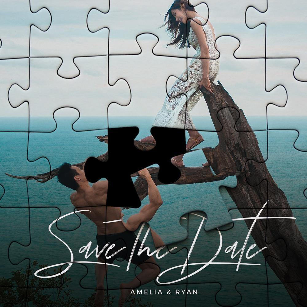 Personalized Photo Jigsaw Puzzle Save The Date Valentine's Day Gift - 35-500 pieces - MadeMineAU