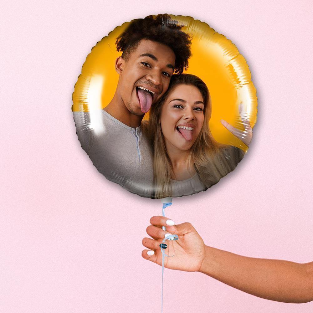 Photo Balloon Personalised Round Balloons Couple's Anniversary Day - soufeelus