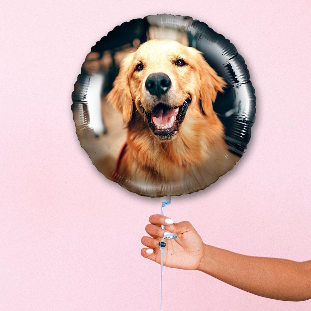 Photo Balloon Personalised Round Balloons Cute Pet for Memorial - soufeelus