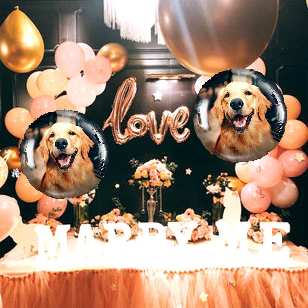 Photo Balloon Personalised Round Balloons Cute Pet for Memorial - soufeelus