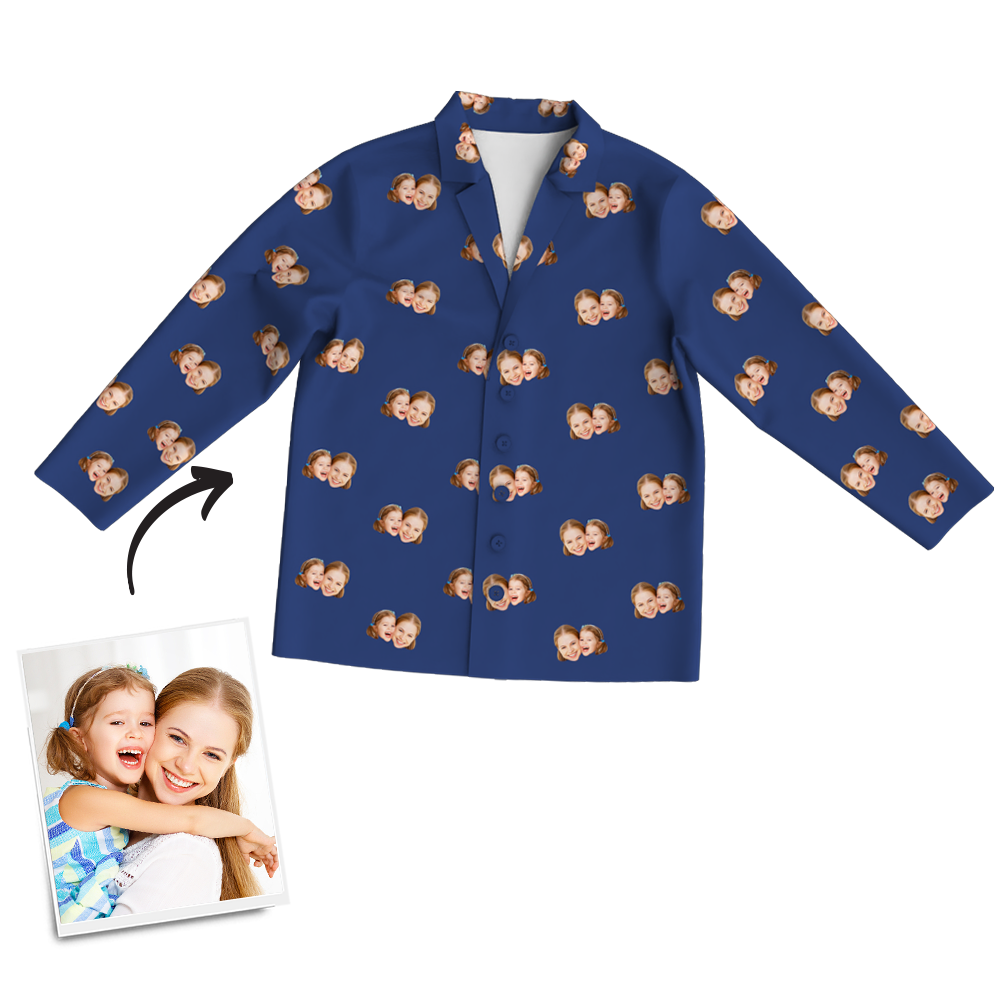 For Best Mom Multi-Color Custom Photo Long Sleeve Pajamas Sleepwear Nightwear - MadeMineAU