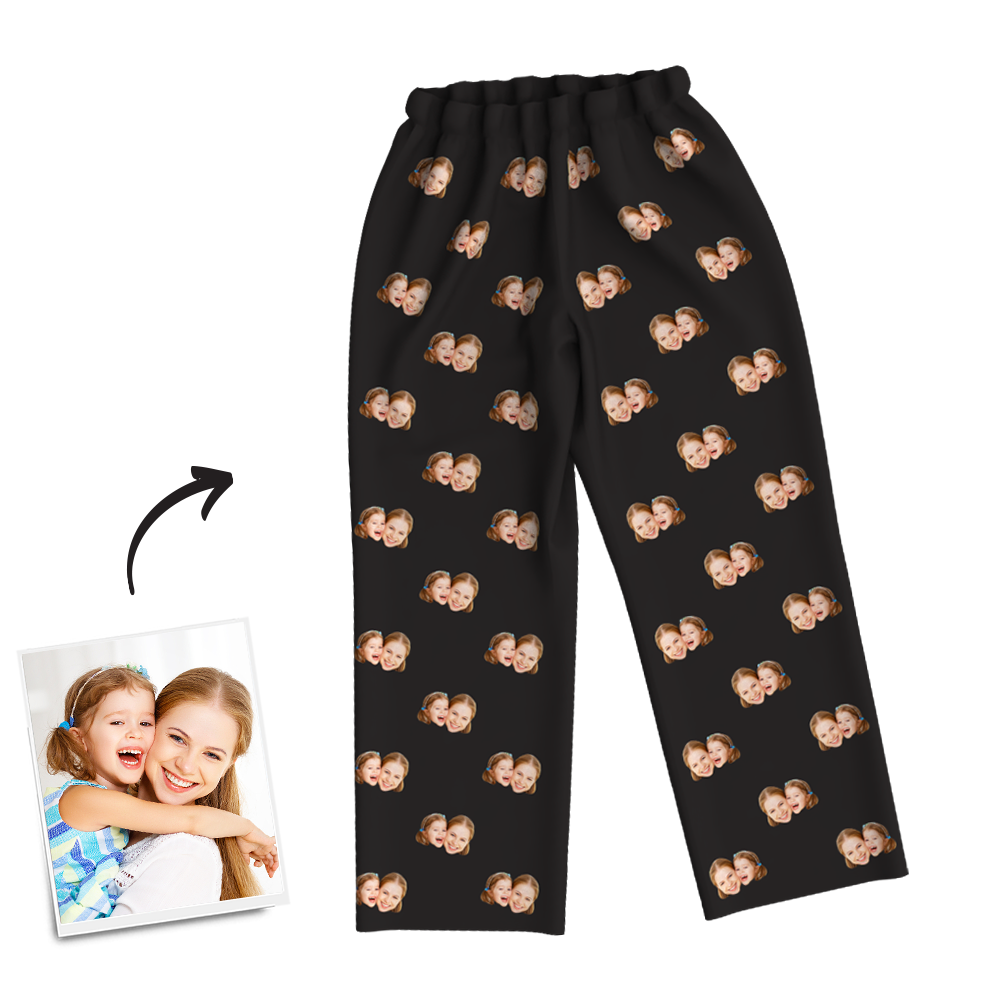 For Best Mom Multi-Color Custom Photo Long Sleeve Pajamas Sleepwear Nightwear - MadeMineAU