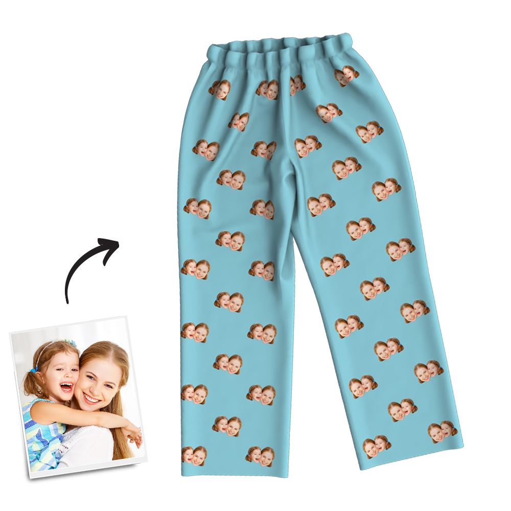For Best Mom Multi-Color Custom Photo Long Sleeve Pajamas Sleepwear Nightwear - MadeMineAU