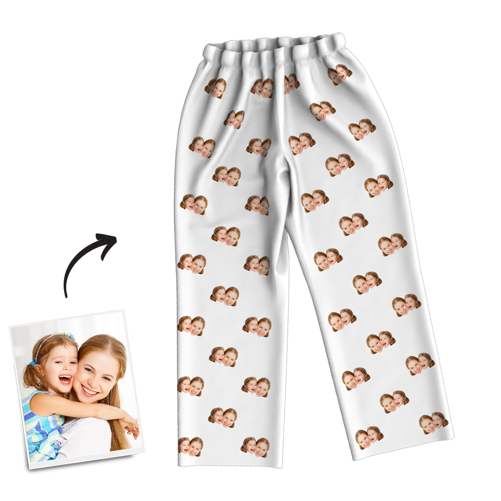 For Best Mom Multi-Color Custom Photo Long Sleeve Pajamas Sleepwear Nightwear - MadeMineAU