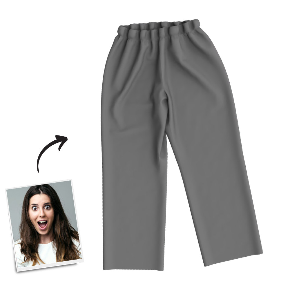 Multi-Color Custom Woman Photo Long Sleeve Pajamas, Sleepwear, Nightwear - MadeMineAU