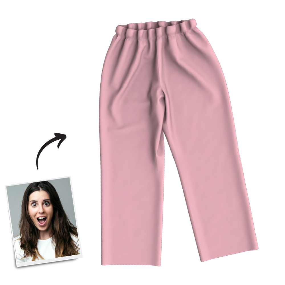 Multi-Color Custom Woman Photo Long Sleeve Pajamas, Sleepwear, Nightwear - MadeMineAU