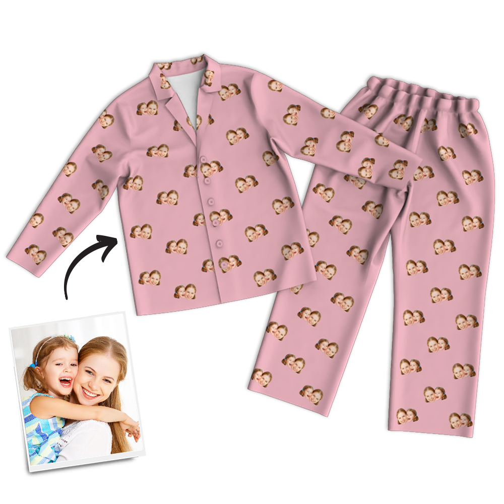 For Best Mom Multi-Color Custom Photo Long Sleeve Pajamas Sleepwear Nightwear - MadeMineAU