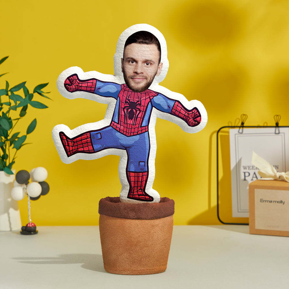 Custom Photo Face Doll Creative Funny Twisting Spider Man Dancing Toys - MadeMineAU