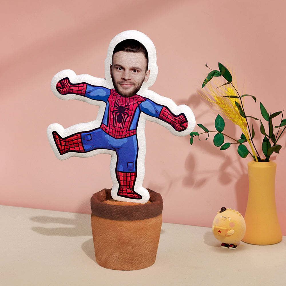 Custom Photo Face Doll Creative Funny Twisting Spider Man Dancing Toys - MadeMineAU