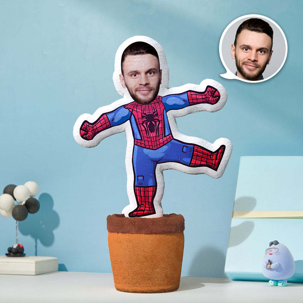 Custom Photo Face Doll Creative Funny Twisting Spider Man Dancing Toys - MadeMineAU