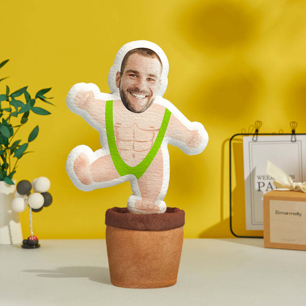 Custom Photo Face Doll Creative Funny Twisting Men's Swimsuit Dancing Toys - MadeMineAU