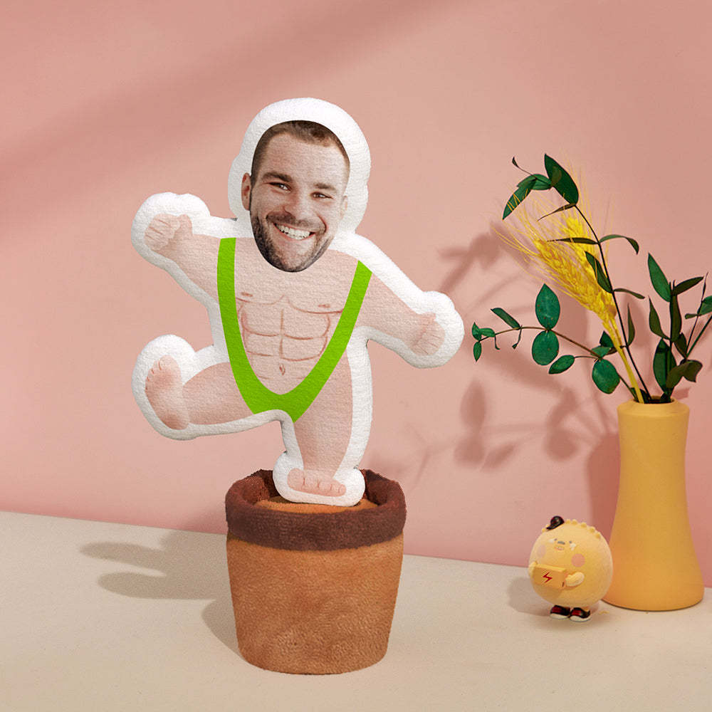 Custom Photo Face Doll Creative Funny Twisting Men's Swimsuit Dancing Toys - MadeMineAU