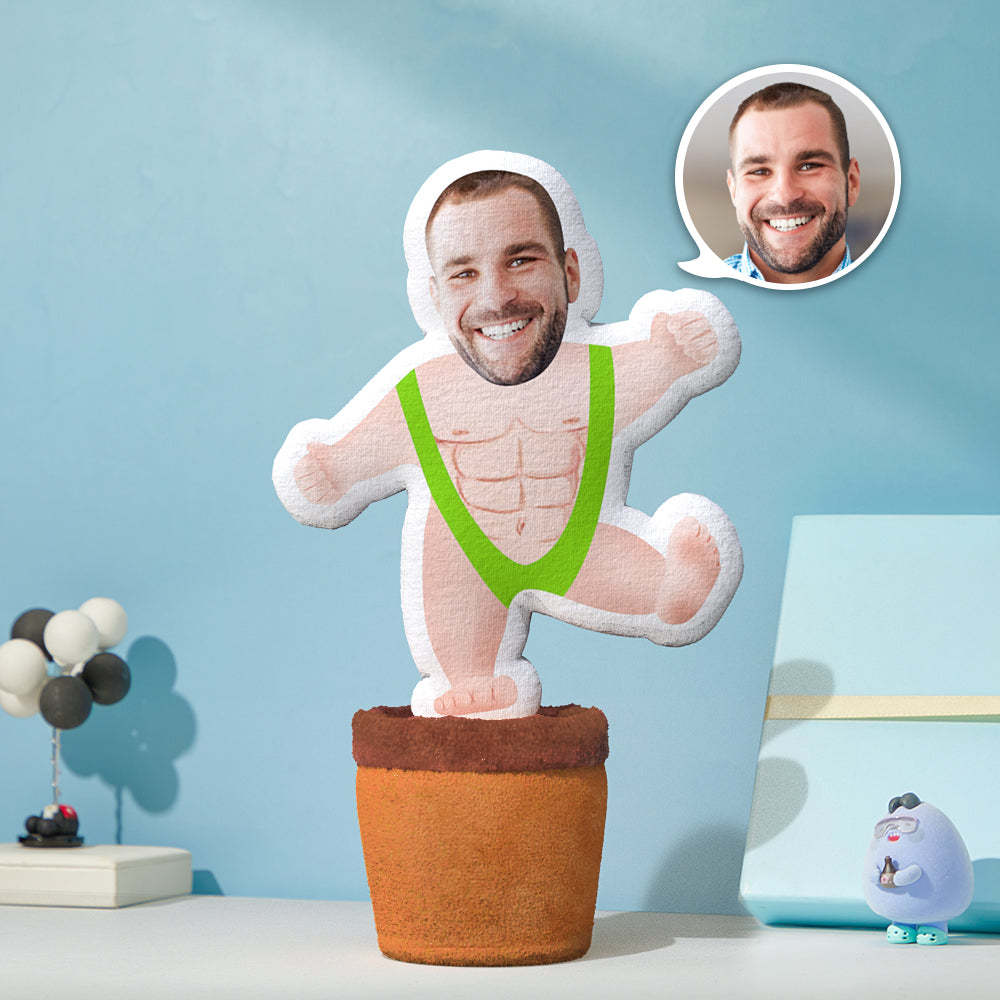 Custom Photo Face Doll Creative Funny Twisting Men's Swimsuit Dancing Toys - MadeMineAU